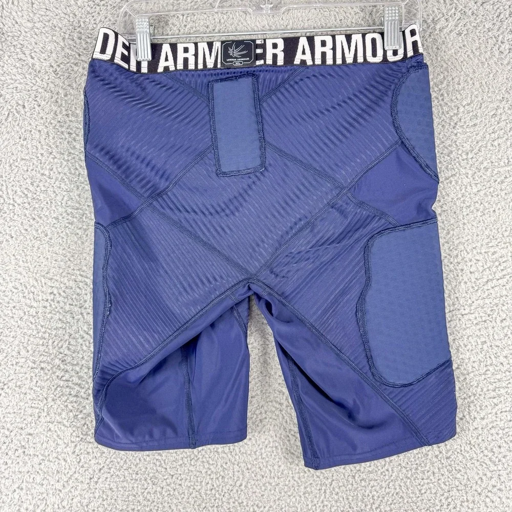 Under Armour MPZ‎ Gameday Armour Shorts Mens XL Blue Compression Padded HeatGear
